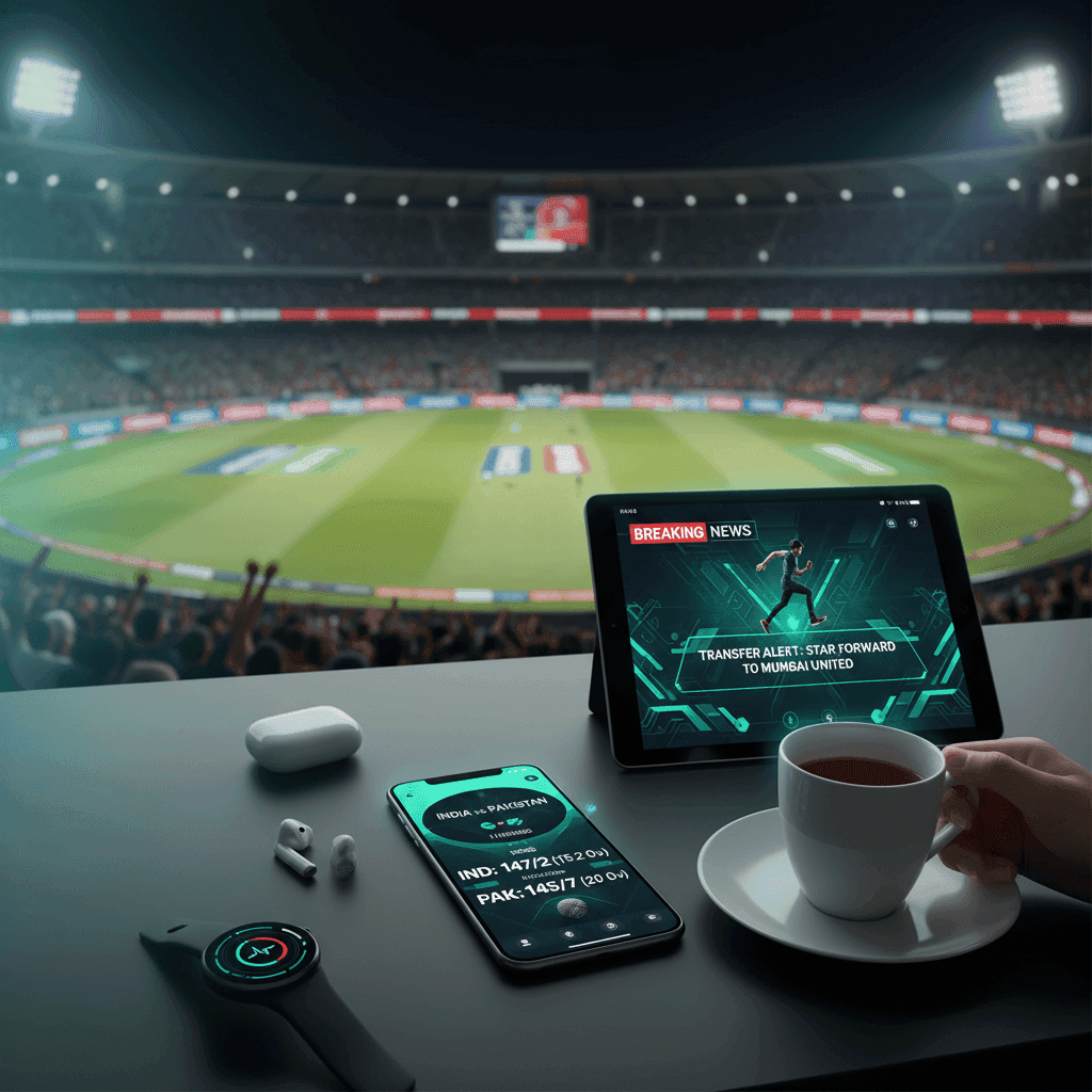 Free Live Sports Update on Mobile and Email